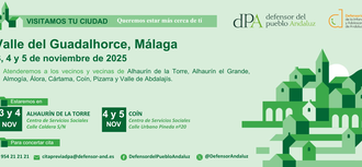 La Oficina de Información y Atención Ciudadana del Defensor del Pueblo andaluz se desplaza al Valle del Guadalhorce