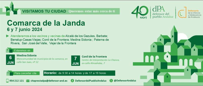 La Oficina de Información y Atención Ciudadana del Defensor del Pueblo andaluz se desplaza a La Janda para la atención presencial a la ciudadanía