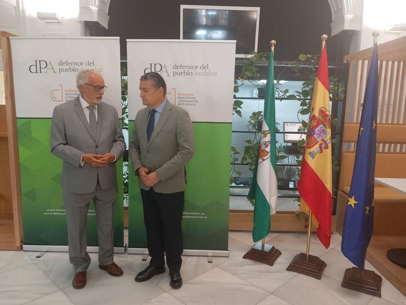 El Defensor del Pueblo andaluz mantiene una sesión de coordinación y seguimiento con el consejero de la Presidencia de la Junta de Andalucía El Defensor del Pueblo andaluz mantiene una sesión de coordinación y seguimiento con el consejero de la Presidencia de la Junta de Andalucía